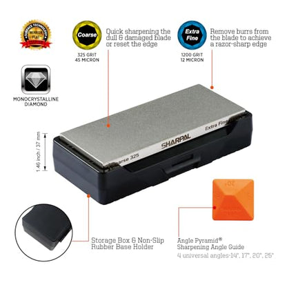 SHARPAL 156N Double-sided Diamond Sharpening Stone, 6 in. x 2.5 in. - size: 6 in. x 2.5 in. / 325&1200 Grit