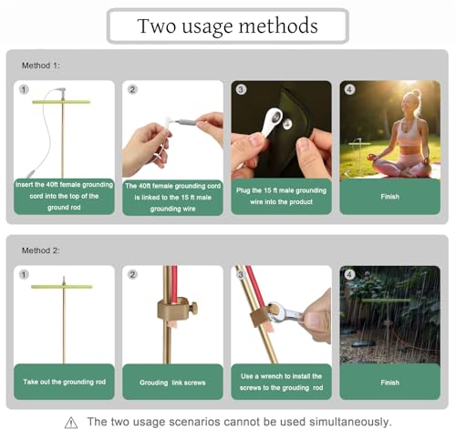 Copper Grounding Rod for Electric Fence & Generator - Portable Ground Rod with Clamp, T-Handle & Wrench, Heavy Duty Grounding Kit for Pool Pump, Antennas, Satellite Dishes - Grounding Bar Accessory