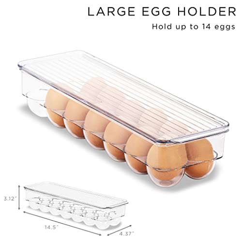 Sorbus Fridge Organizers and Storage Bins for Pantry & Fridge (6 Piece Set) - size: 6 pack