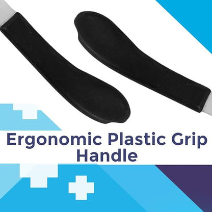 Regular Hoof Knife for Horses – Farrier Tool with Plastic Grip – Hoof Trimming Knife for Equine Care & Veterinary Use (Left Hand) - style: Wide Blade - RH