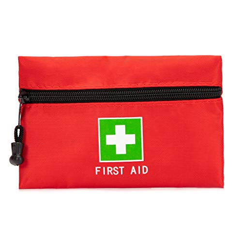 Red Emergency Pouch - Small Travel First Aid Bag for Car, Home, Office & Outdoors (8.3x5.5) - style: 8.3x5.5inch
