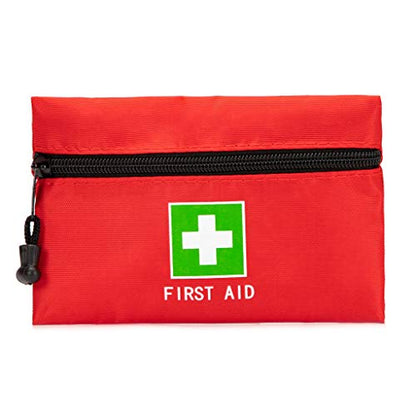 Red Emergency Pouch - Small Travel First Aid Bag for Car, Home, Office & Outdoors (8.3x5.5) - style: 8.3x5.5inch