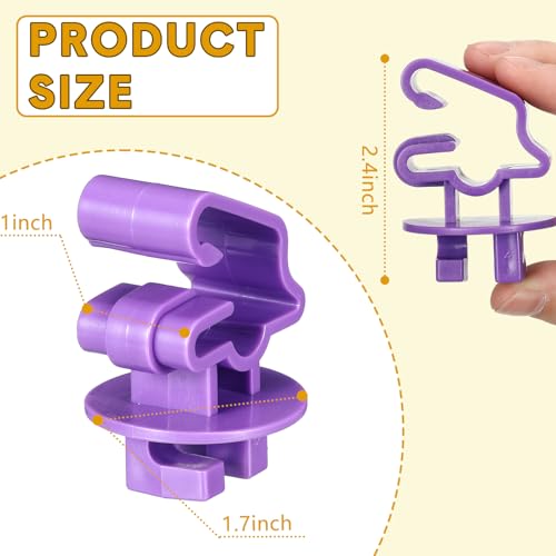 Geiserailie 200 Pcs Purple T Post Insulators Electric Fence Posts Electric Fence Insulators Wire Standard Snug Fitting T Post Clips for Agricultural Ranchers - color: Purple