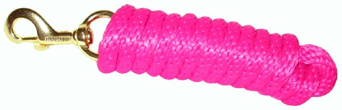 Hamilton 5/8" x 10' Poly Horse Lead Rope with Bolt Snap, Hot Pink - color: Hot Pink