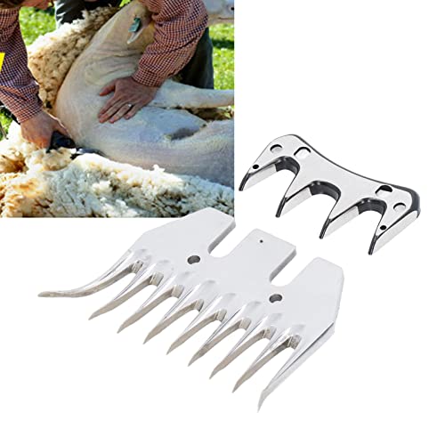 Sheep Shears Replacement Blades, Professional Curved 9 Tooth Clipper Comb Blade, Cutter Trimmer Accessory Set Kit for Sheep Alpacas Goats