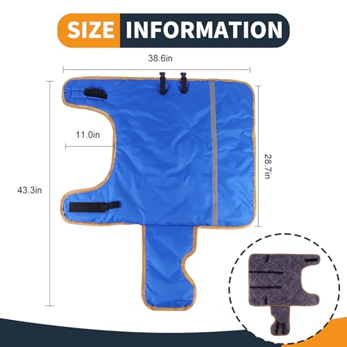 Fleece-Lined Calf Coat – 150g Insulated Winter Jacket for Calves & Goats – Blue/Gold – 2-Pack