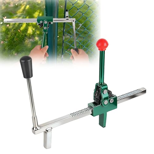 Chain Link Fence Stretcher Tool Heavy Duty Fence Puller Stretcher Barb Wire Tightener for Woven Wire Fence Extended Base Design Easy Operation for Fixing Fences on Farms Pastures and Garden Barriers