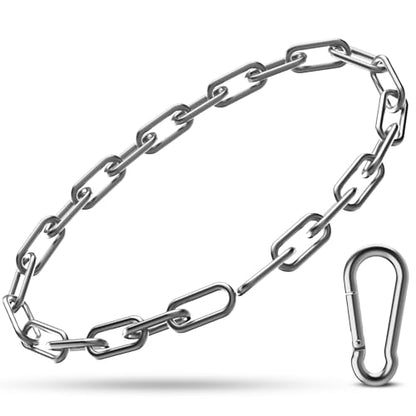 Gate Chain Lock, 23.6 Inch Chain Fence Gate Latch, Silver Dia 4mm-1Pc - color: Silver Dia 4mm-1Pc