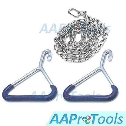 Durable Cow OB Apparatus (2 OB Handle & 60 Inch Chain), Goat Forceps, Cattle Delivery Instruments for Dairy Farm