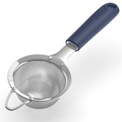 U-Taste Fine Mesh Strainer, 18/8 Stainless Steel Sieve, S/Midnight Blue - color: (3) Midnight Blue, size: S-3.35in