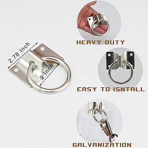 4PCS Cross Tie Ring for Horse,Block Tie Ring Hitching Ring with Screws for Horse Stall Stable - style: Tie Ring-4PCS