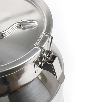 20L/5.28Gal Stainless Steel Milk Can, Milk Transport Can, Jug Wine Pail Bucket Bottle, Liquid Container Storage Barrel with Strong Silicone Sealed Lid, Stainless Steel Sealed Tank - size: 20L/5.28Gal