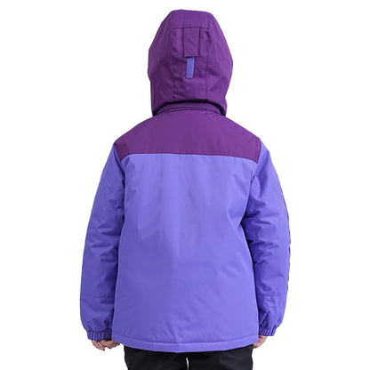 YINGJIELIDE Boy's Waterproof Ski Jacket,Kids Outdoor Snowboarding windproof Jacket,Fleece Lined Hooded,Warm Winter Snow Coat - color: Purple, size: 13 Years