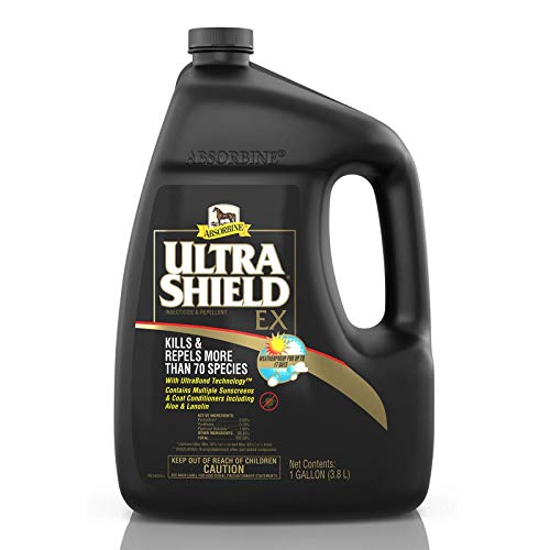 Absorbine UltraShield EX Insecticide & Repellent, 128 fl oz Gallon | Use on Horses, Dogs & Premise, Kills & Repels 70+ Species Including Flies, Mosquitoes, Ticks, Fleas, Lice, Up to 17 Days - size: 128oz Refill