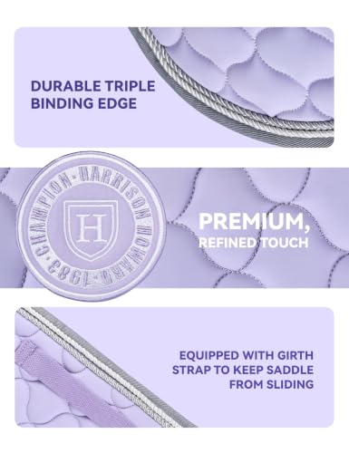 Harrison Howard All Purpose Saddle Pad, English Saddle Pad, Wither Contour - color: Lavender