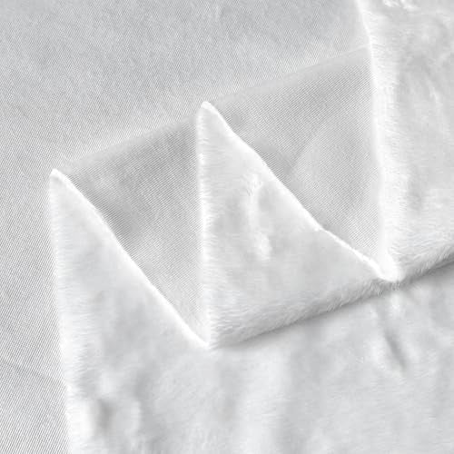 Surf turtle White Super Soft Minky Fabric by The Yard, 36"x60" - color: White