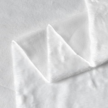 Surf turtle White Super Soft Minky Fabric by The Yard, 36"x60" - color: White