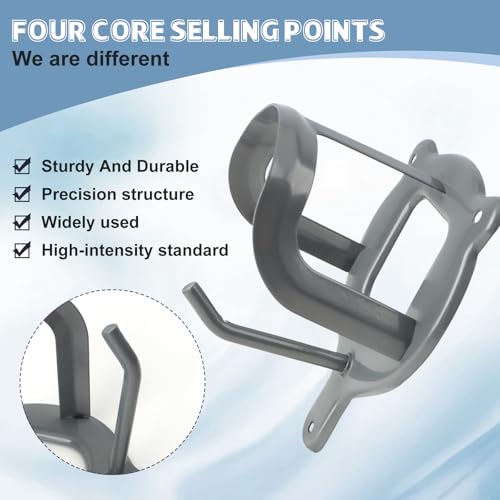 6 Counts Horse Bridle Rack Bracket Hooks, Metal Bridle Holder Wall Mount with Tubes and Screw for Tack Room Horse Barn Supplies, Silver