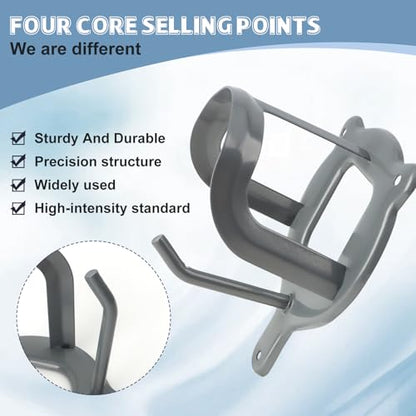 6 Counts Horse Bridle Rack Bracket Hooks, Metal Bridle Holder Wall Mount with Tubes and Screw for Tack Room Horse Barn Supplies, Silver