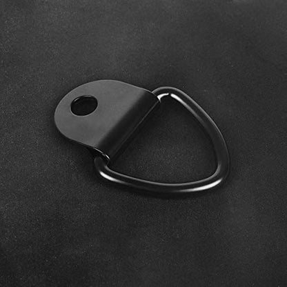 Cargo Tie-Down Anchors, 4PCS 2" Black Steel V-Ring Bolt On Trailer Cargo Rope Bolt on Surface Mounting Clip Truck Load Anchor Point Lashing Ring for Trailers Trucks Warehouses - color: 4-Pack