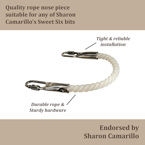 Reinsman Sharon Camarillo Adjustable Rope Noseband | Lightweight Durable Horse Tack for Improved Balance & Control | Compatible with Sharon Camarillo's Sweet Six Bits Line