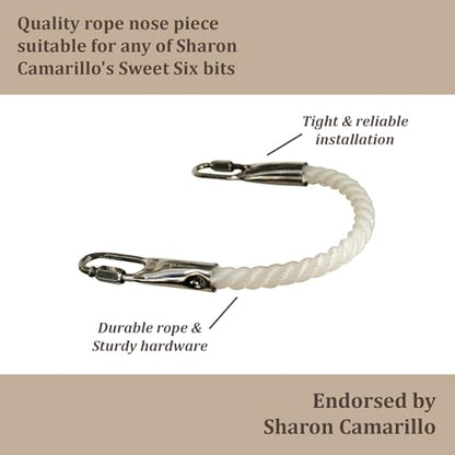 Reinsman Sharon Camarillo Adjustable Rope Noseband | Lightweight Durable Horse Tack for Improved Balance & Control | Compatible with Sharon Camarillo's Sweet Six Bits Line