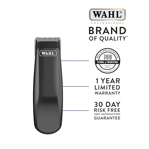 Wahl Professional Animal Super Pocket Pro Trimmer Kit, Black Chrome | Chrome Body, Ergonomic Design for Complete Control, Ideal for Face, Ears and Paw Touch-Ups, Small for Concealed Trimming