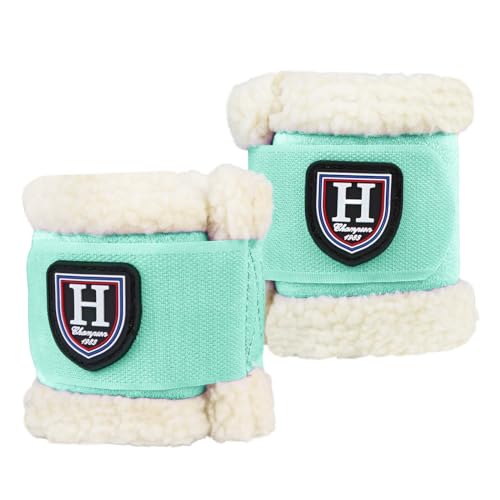 Harrison Howard Essential Premium Horse Pastern Wraps with Berber Fleece Lining Sold in Pairs Mint - color: Mint