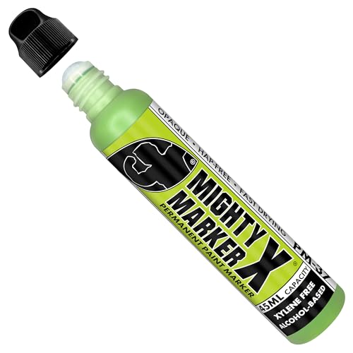 PM-37 Industrial Dauber Paint Marker - 12mm Wide Tip for Metal, Glass & Non-Porous Surfaces - Xylene Free, 45ml Capacity - Lt. Green - color: Lt. Green