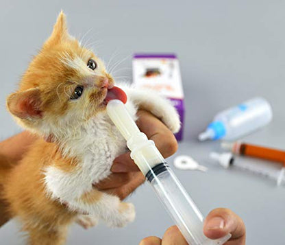 Kitten Bottles for Nursing. Pet Puppy Bottles. Dog and cat and Wild Animal Silicone Nipples (Feeding Tool)
