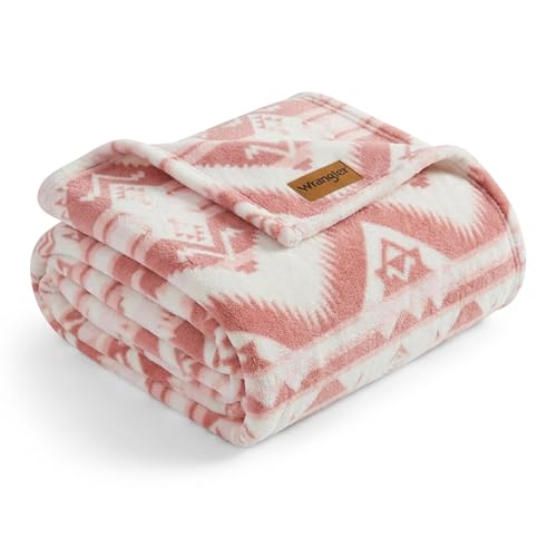 Wrangler - Blanket, Polyester, Medium Weight, Year-Round Comfort - color: Jesse Pink, size: 50" x 70"