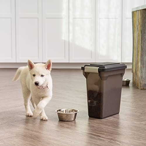 IRIS USA Dog Food Storage Container, Up to 13 lbs, Smoke, Made in USA - color: Smoke, size: 13 lbs