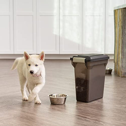 IRIS USA Dog Food Storage Container, Up to 13 lbs, Smoke, Made in USA - color: Smoke, size: 13 lbs