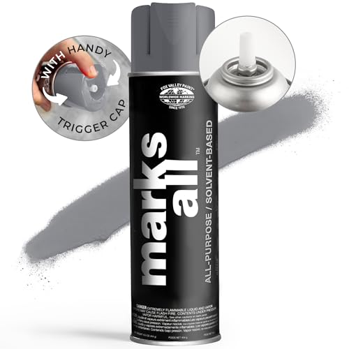 Fox Valley 17oz Marks All Solvent-Based Marking Paint 12-Pack, Aluminum - color: Aluminum