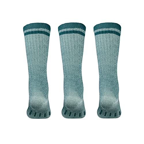 MERIWOOL Merino Wool Hiking Socks for Men and Women – 3 Pairs Midweight Cushioned – Warm n Breathable - color: Green, size: Small-Medium