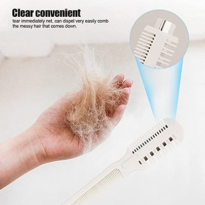 2 in 1 Pet Hair Cutting Combs Razor Comb Thinning with 5 Blades | Hair Cutter Comb for Removing Tangles, Knots and Loose Hair
