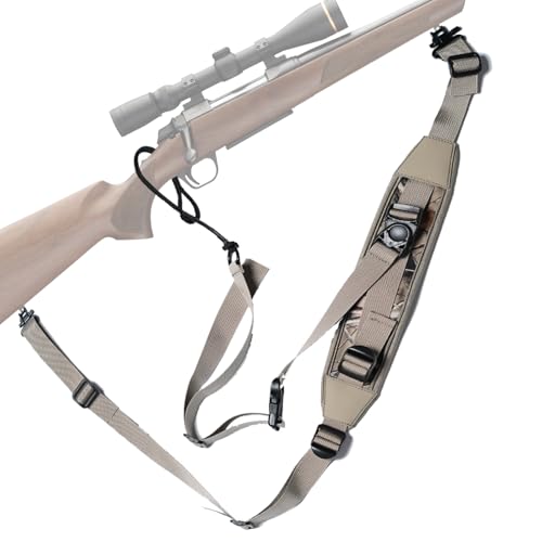 Adjustable Hands-Free Rifle Sling with Quick Release – Durable High-Density Nylon, Comfortable Shoulder Pad, Multiple Mounting Options, Ideal for Outdoors - color: Camouflage