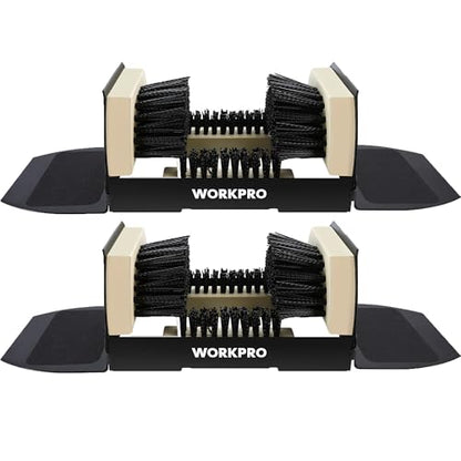 WORKPRO 2 Pack Extra Wide Boot Cleaner, Shoe Brush Scraper Scrubber Outdoor | Heavy Duty Boot Brush, Length 19'' (48.5 cm), All Weather fits for Farm, Porch, Indoors & Outdoors - style: extra wide-2 pack