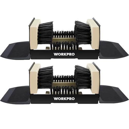 WORKPRO 2 Pack Extra Wide Boot Cleaner, Shoe Brush Scraper Scrubber Outdoor - style: extra wide-2 pack