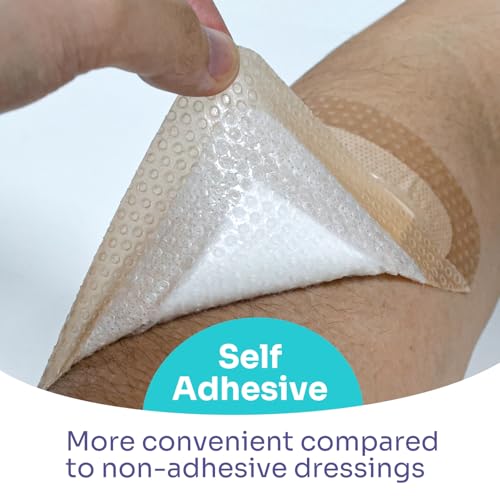 Conkote Silicone Super Absorbent Dressings 5" X 5", High Absorbency 10 Pack - size: 5" x 5" (10 Dressings)