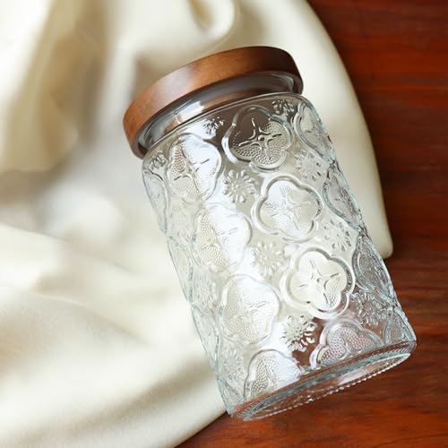 Adodeen Glass Storage Containers With Lids, Glass Jars With Lids, 32OZ - color: window-32oz