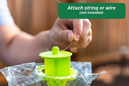 RESCUE! Outdoor Disposable Fly Trap – Hanging Fly Catcher with Attractant Bait, Fly Bag for Patio, Yard, Trash & Farm Areas – Easy-to-Use Outdoor Fly Control - 5 Traps