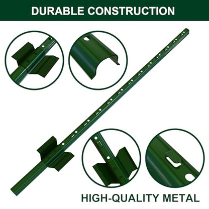 10 Pack 5ft Metal Fence Posts