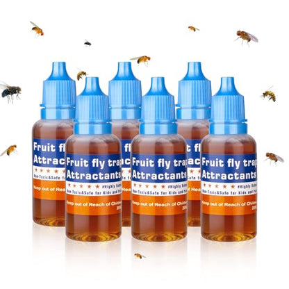 Fruit Fly Trap Refill Liquid, Gnat Killer&Fruit Fly Catcher Bait Refill, - color: Blue, size: 6