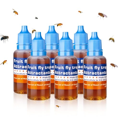 Fruit Fly Trap Refill Liquid, Gnat Killer&Fruit Fly Catcher Bait Refill, - color: Blue, size: 6
