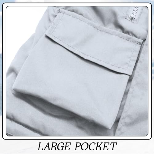 Kids Winter Fleece-Lined Coats For Boys Puffer Jackets With Hood - color: Grey, size: 4-5T