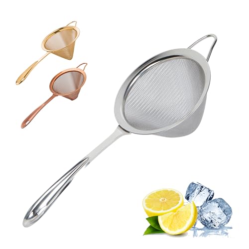 A Bar Above Fine Mesh Cocktail Strainer, 304 Conical Sieve, Silver Finish - color: Stainless Steel, size: Regular