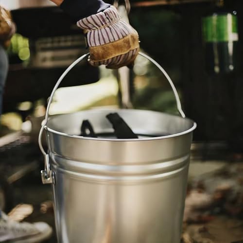 6-Gallon Galvanized Steel Storage Can with Locking Lid, Airtight Food Container for Dry Food, Pet Food, and Bird Seed