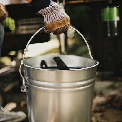 6-Gallon Galvanized Steel Storage Can with Locking Lid, Airtight Food Container for Dry Food, Pet Food, and Bird Seed