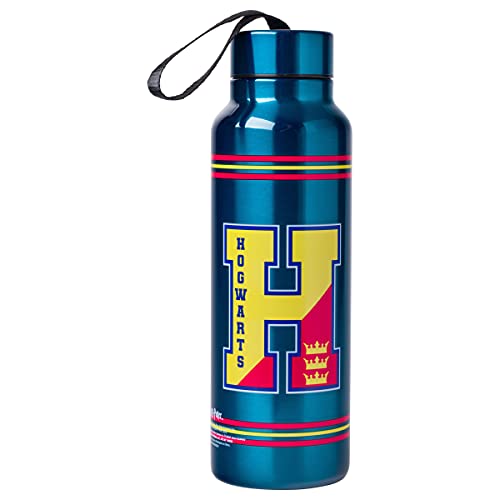 Silver Buffalo Harry Potter Hogwarts Stainless Steel Water bottle with Strap, 27-Ounces (Pack of 12) - color: Harry Potter, size: 27 Ounces (Pack of 12)